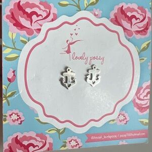 Anchor studs silver 925 small size